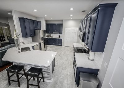 Custom kitchen remodel with cabinetry and island — residential contractor Bakersfield CA