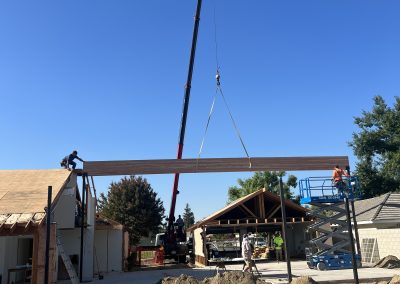 Commercial site crane operation — Matt Machado Construction Central Valley CA