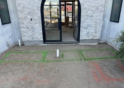 Arched doorway framing new construction — Matt Machado Construction Kern County