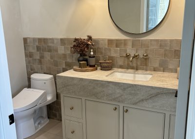 Completed custom bathroom — residential remodel Kern County CA