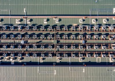 Drone shot completed commercial building — Matt Machado Construction